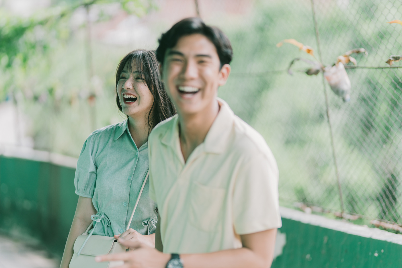 Couple Smiling and Laughing