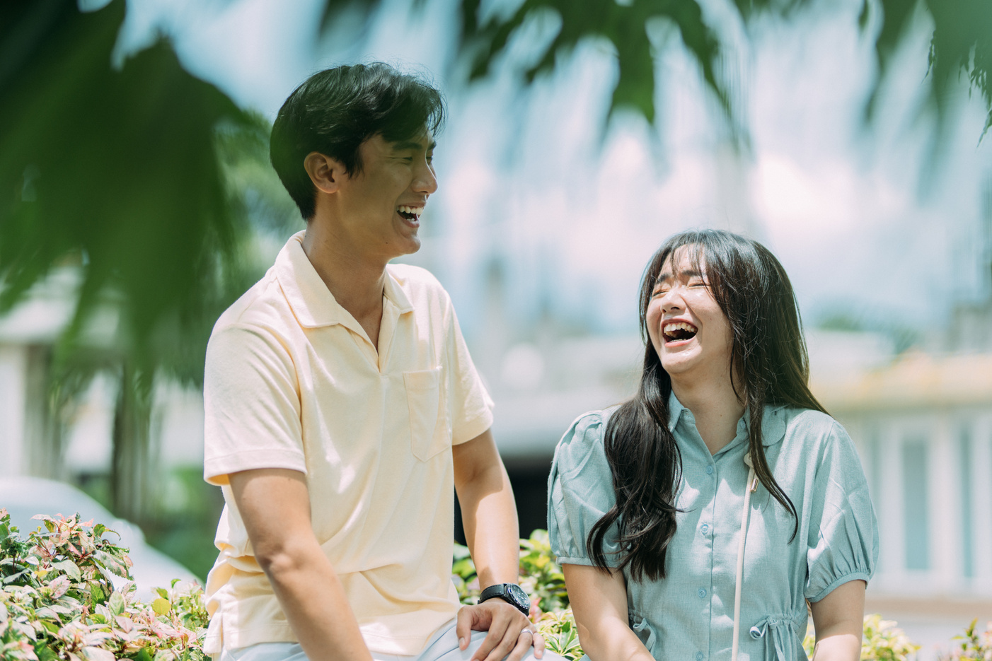 Couple Smiling and Laughing