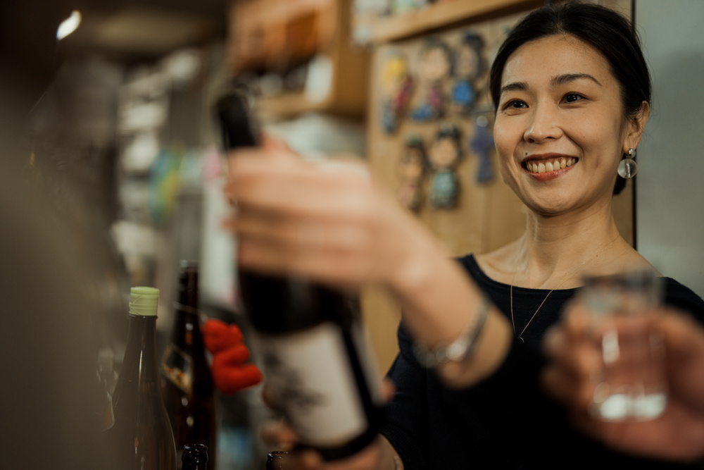 Female Customer in an Izakaya